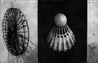 9" x 14" photo etching on copper with scrape and burnish