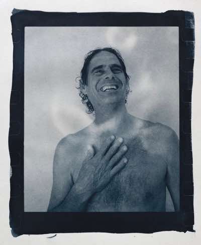 cyanotype partly toned with yerba maté