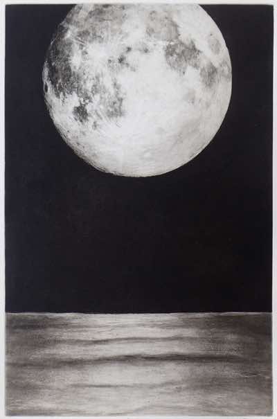 photo etching with aquatint, scrapeing, burnishing and roulette