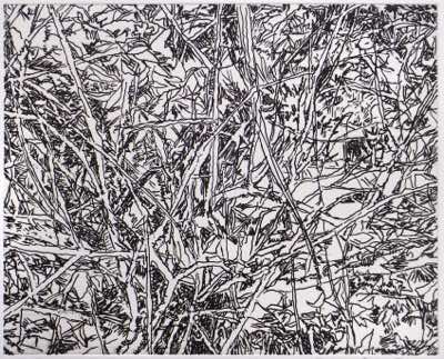 Sharpie on inkjet film photo etching, deep etch